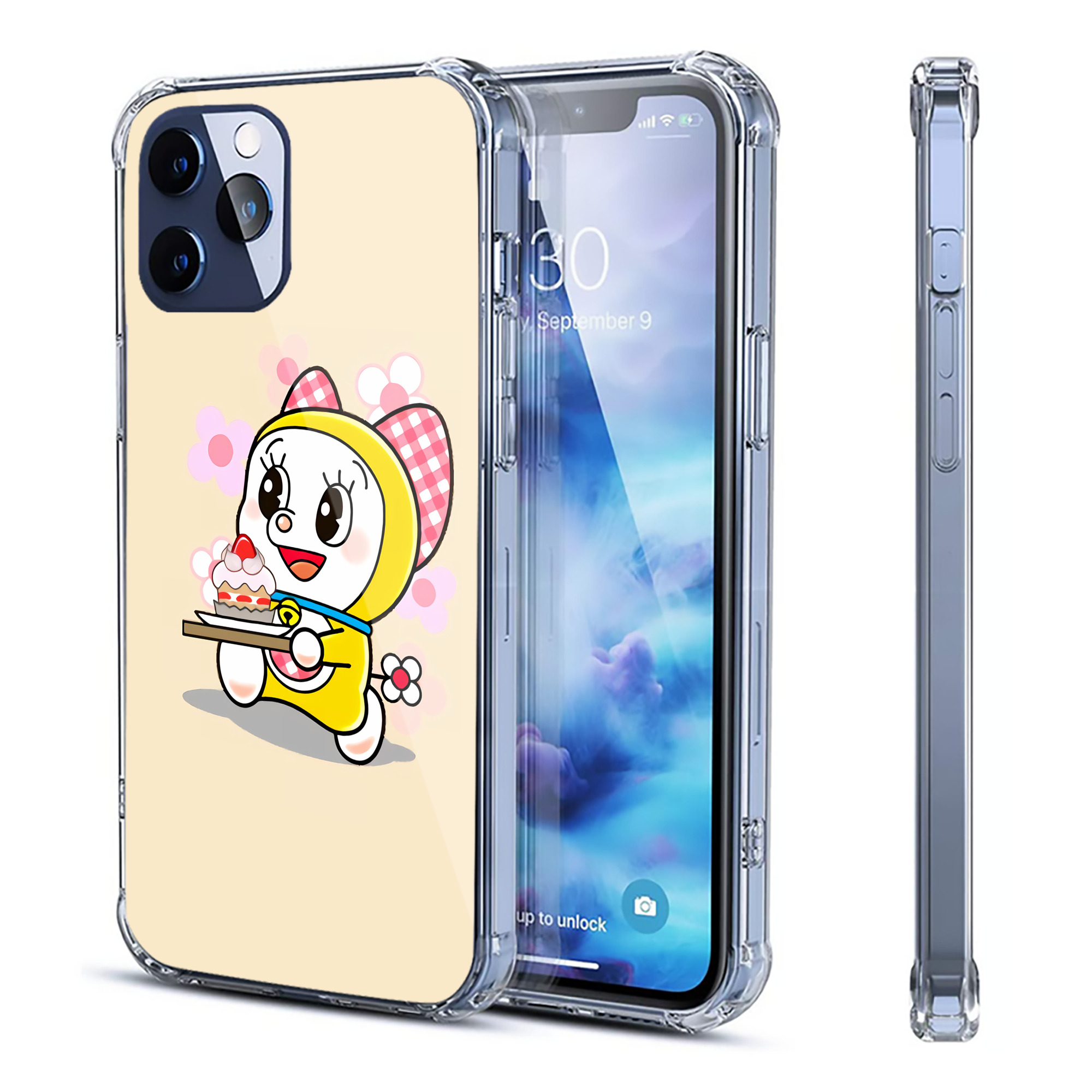（画像用） ドラえもん Doraemon 【iPhone 12シリーズ対応】透明スマホケース（クリアソフトケース）